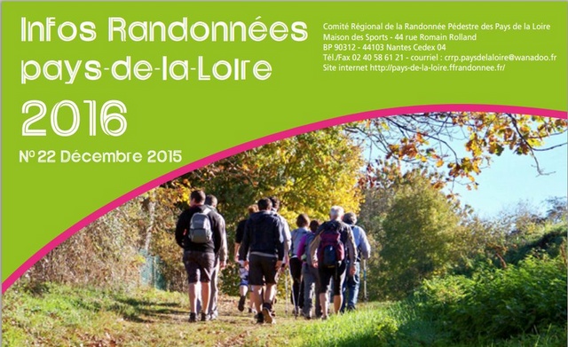 Infos Randonnée - Pays-de-la-Loire - N° 22 Décembre 2015